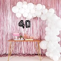 Vista 6 de Restaurantware - Globo de número Balloonify de 16 pulgadas, 1 globo digital de fiesta - Número 4, autosellado, globo de Mylar de aluminio negro