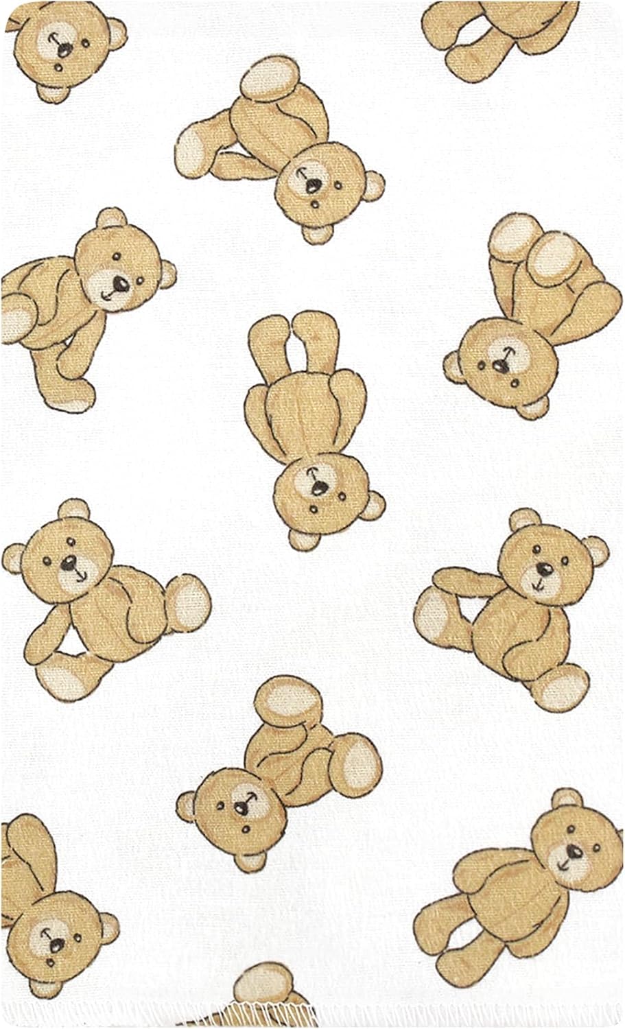 Luvable Friends Hudson Baby Flannel Burp Cloths 10pk, Cuddle Bears image 2