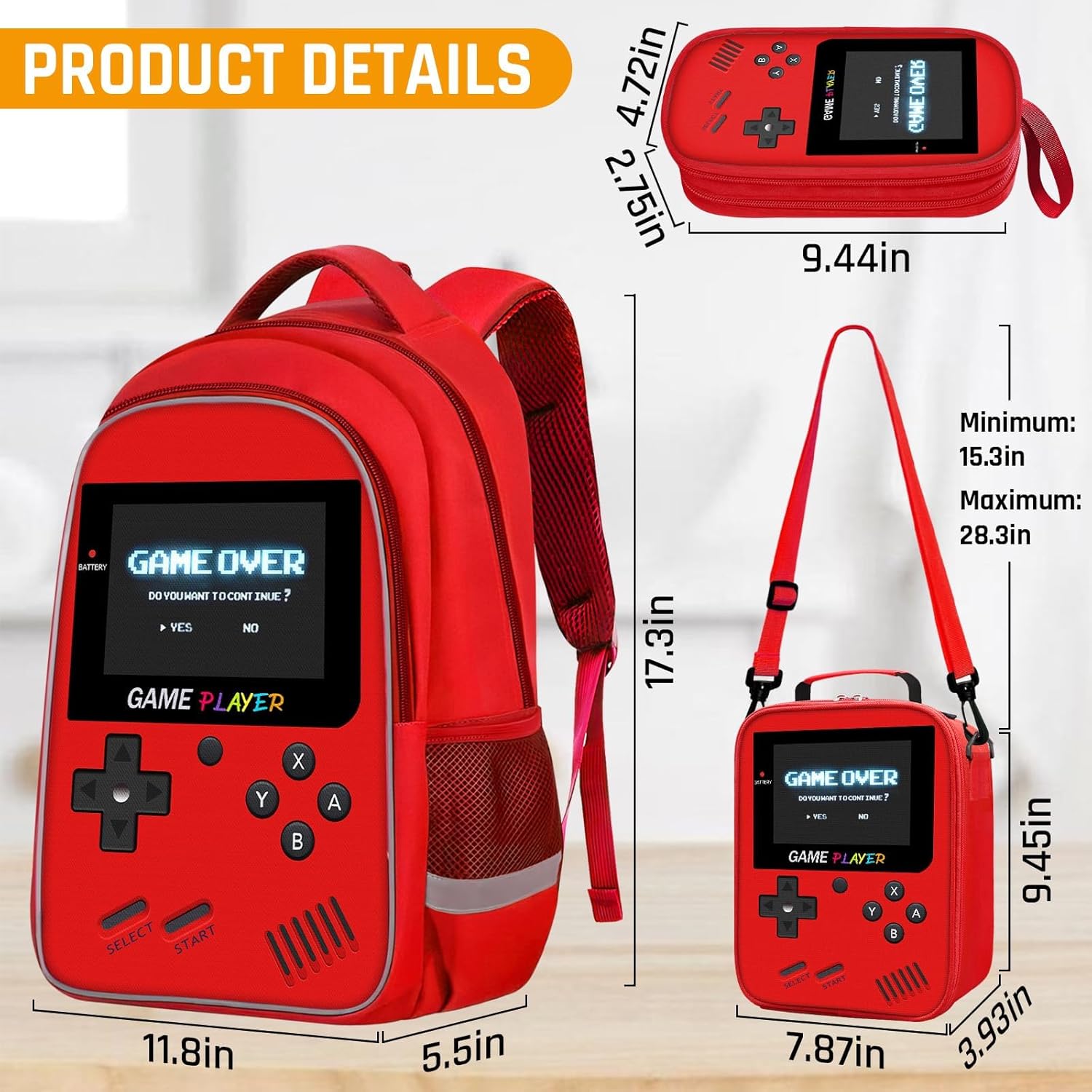 School Backpack For Boys - Gamer Boys Backpack For Kids Children Teens Elementary Middle School - Ages 6-18,17″ - Image 2