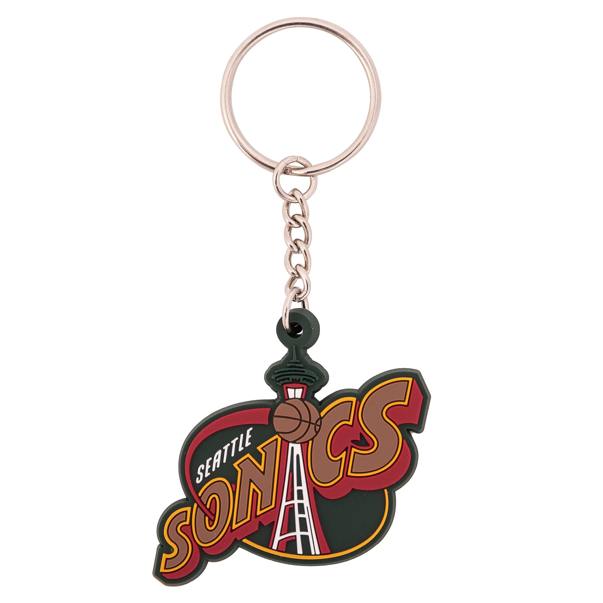 Desert Cactus Seattle Supersonics Keychain NBA National Basketball Association Car Keys Holder (PVC - Vintage B)