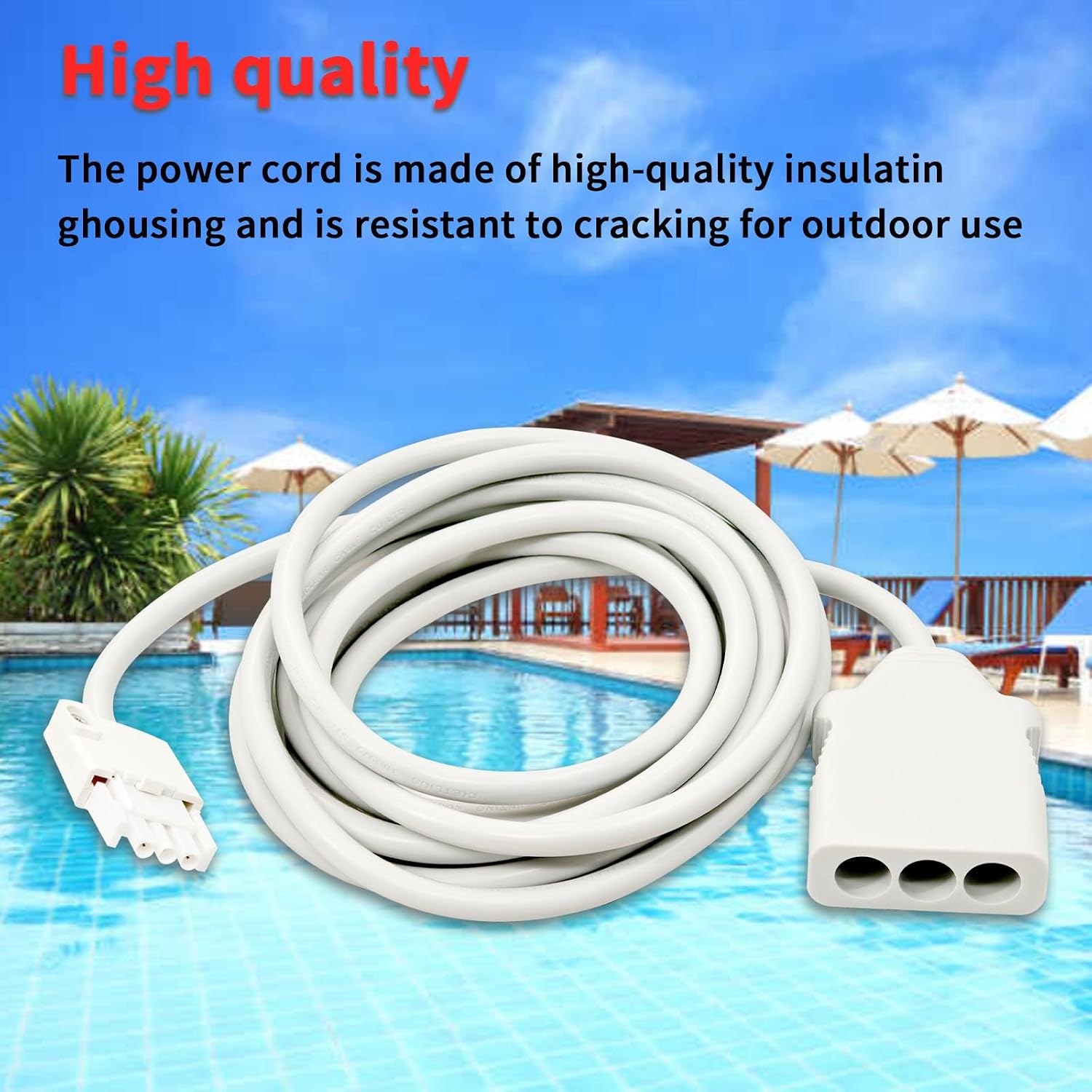 Salt Cell Cord 952 Compatible with Autopilot 952 Saltwater Chlorination Systems, Salt Cell Cord Replacement with 12-Foot with 3-Pin Connector image 5
