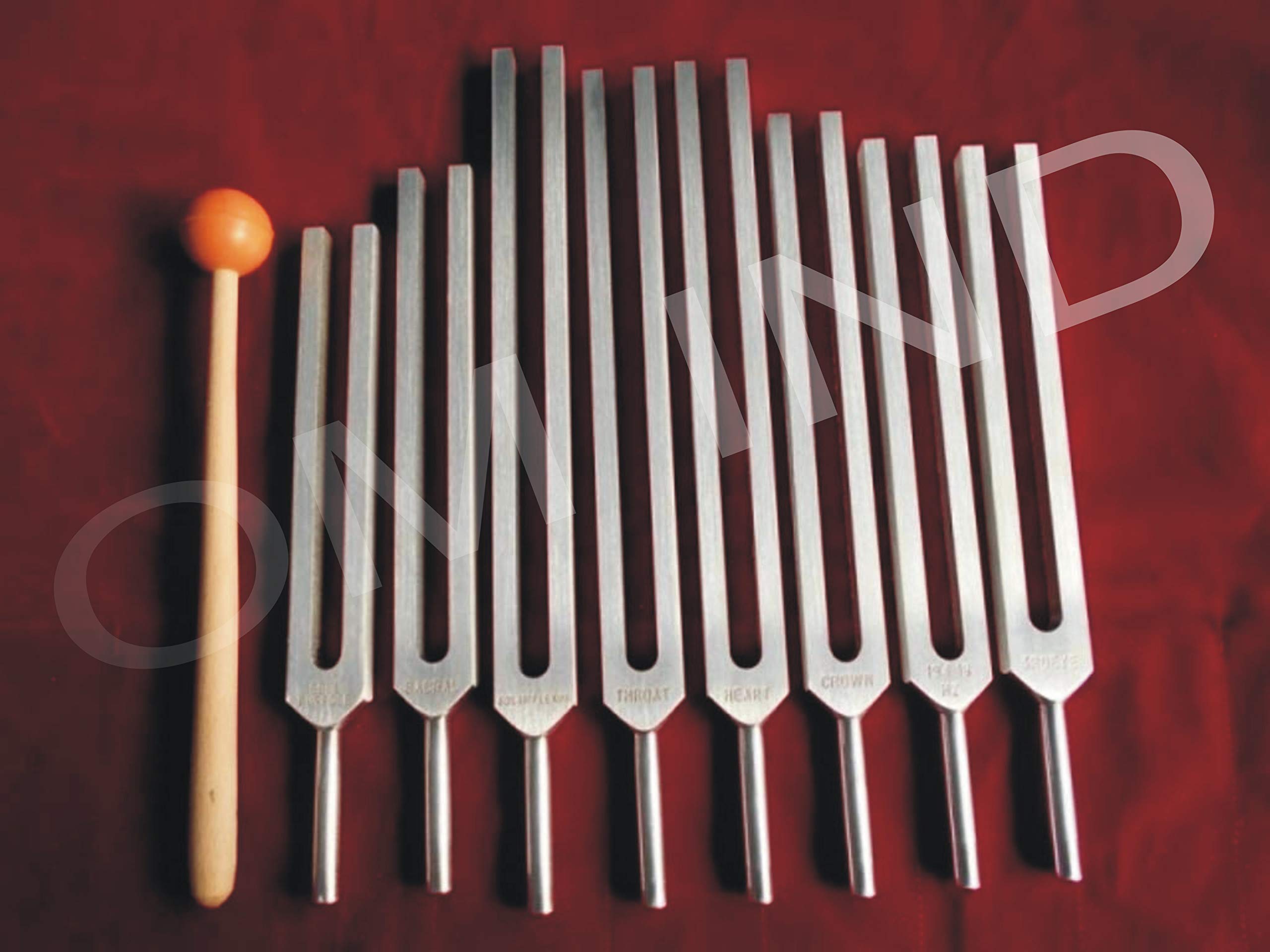 OM Industries 8 Chakra Tuning Fork With Free Mallet
