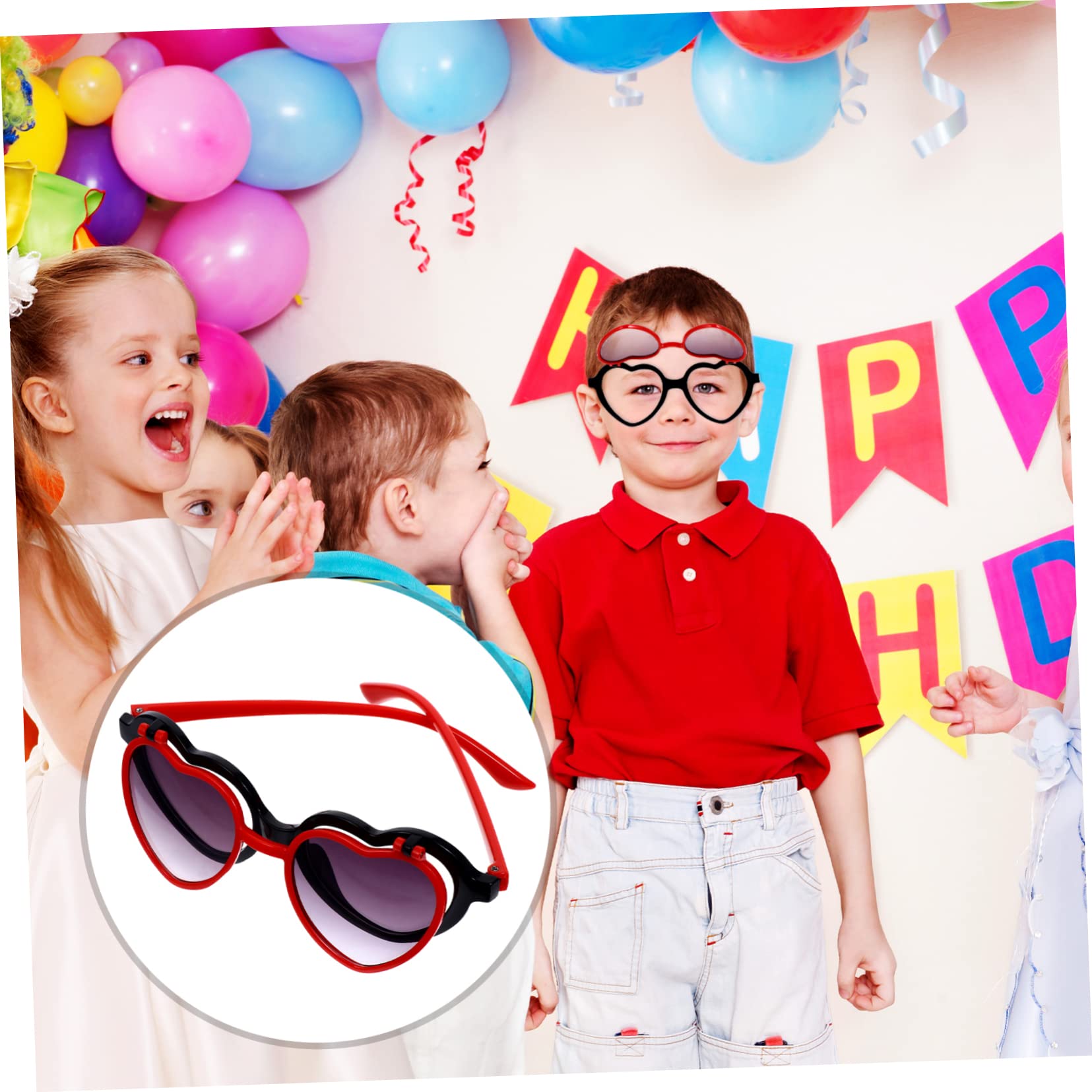 Beavorty 1Pair Shaped Sunglasses for Boys and Lightweight and Durable for Parties Festivals and Outdoor Activities Ages
