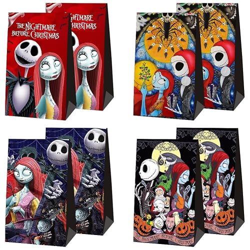 fancigo 12Pcs Nightmare Party Gift Bags Goodie Bags for Nightmare Birthday Decorations Party Supplies