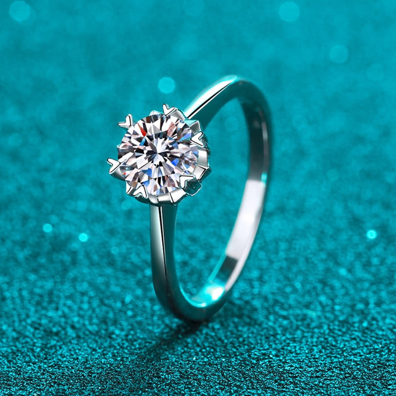 Anello dell'amicizia sottile, anello di fidanzamento in oro bianco 925 fiocco di neve regali per le donne
