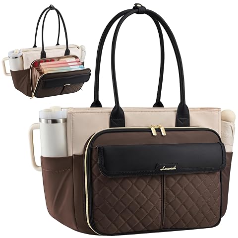 LOVEVOOK Laptop Tote Bag for Women with Large Capacity, Work Bag for Nurse with Large Cup Holder,… — $16.24 (50% off)