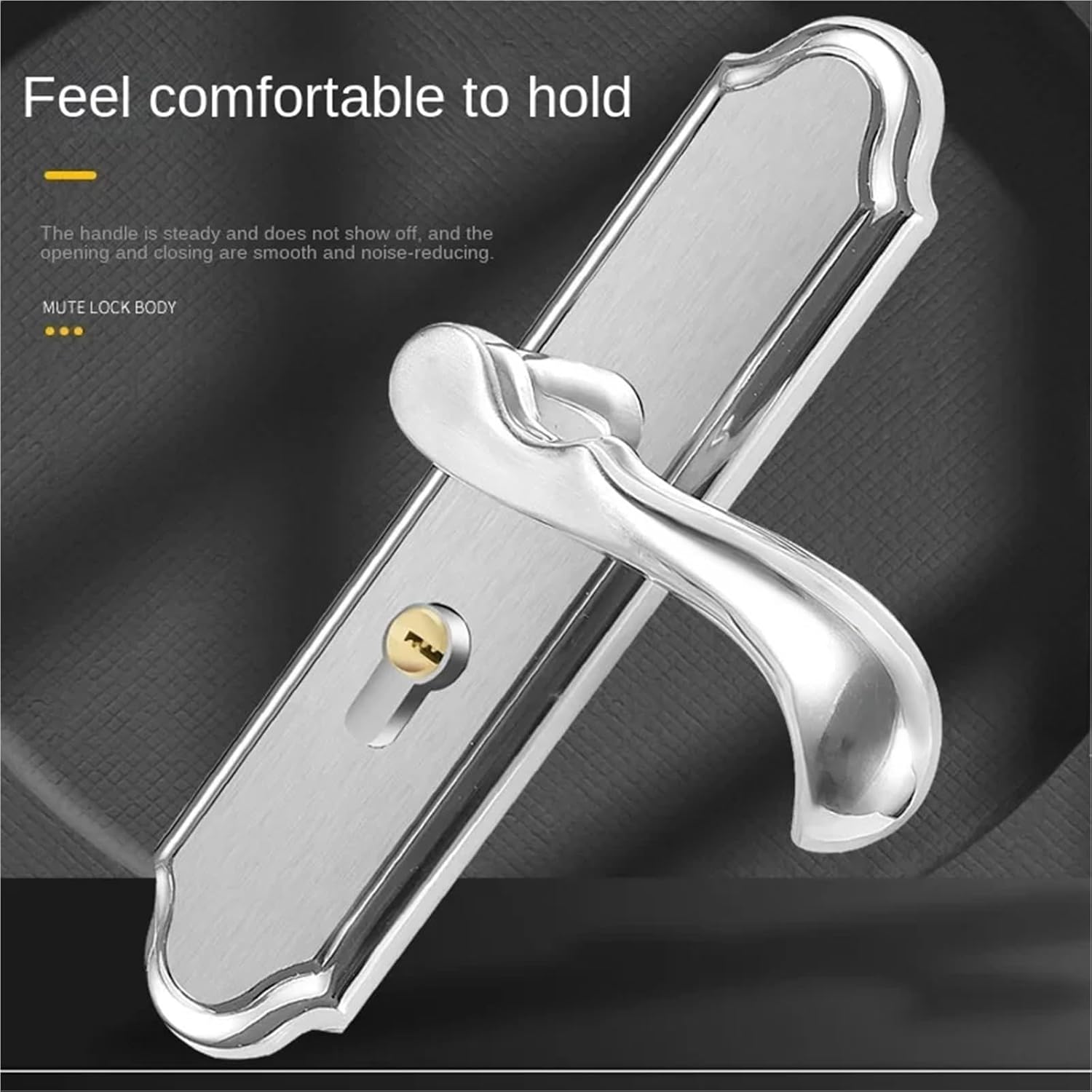 304 Stainless Steel Indoor Thickened Pressure Handle Lock Accessory 1Pcs(304-A11DA)