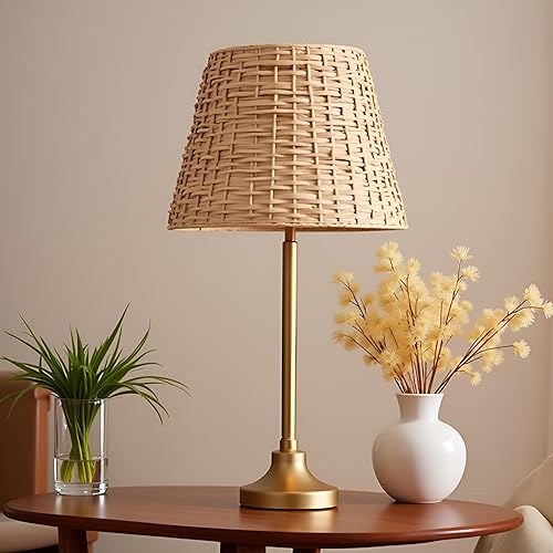 Miniatura 7 de Aspen Creative 32983, pantalla de araña imperio, hoja de plátano natural, parte superior de 6 pulgadas x 10 pulgadas inferior x 8 pulgadas de altura