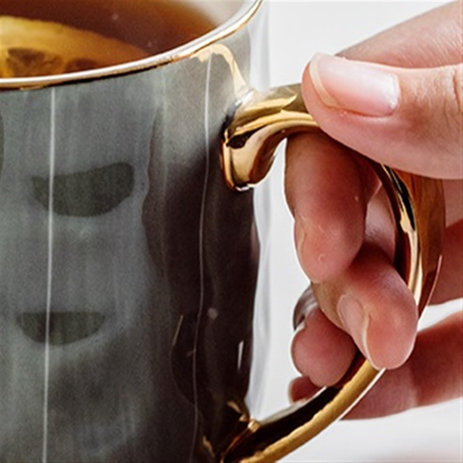 Keramik-Hammer-Muster, Wasserbecher, konkav, konvex, Kaffeetasse zum Trinken von Haferflocken, Frühstück im Büro oder zu Hause