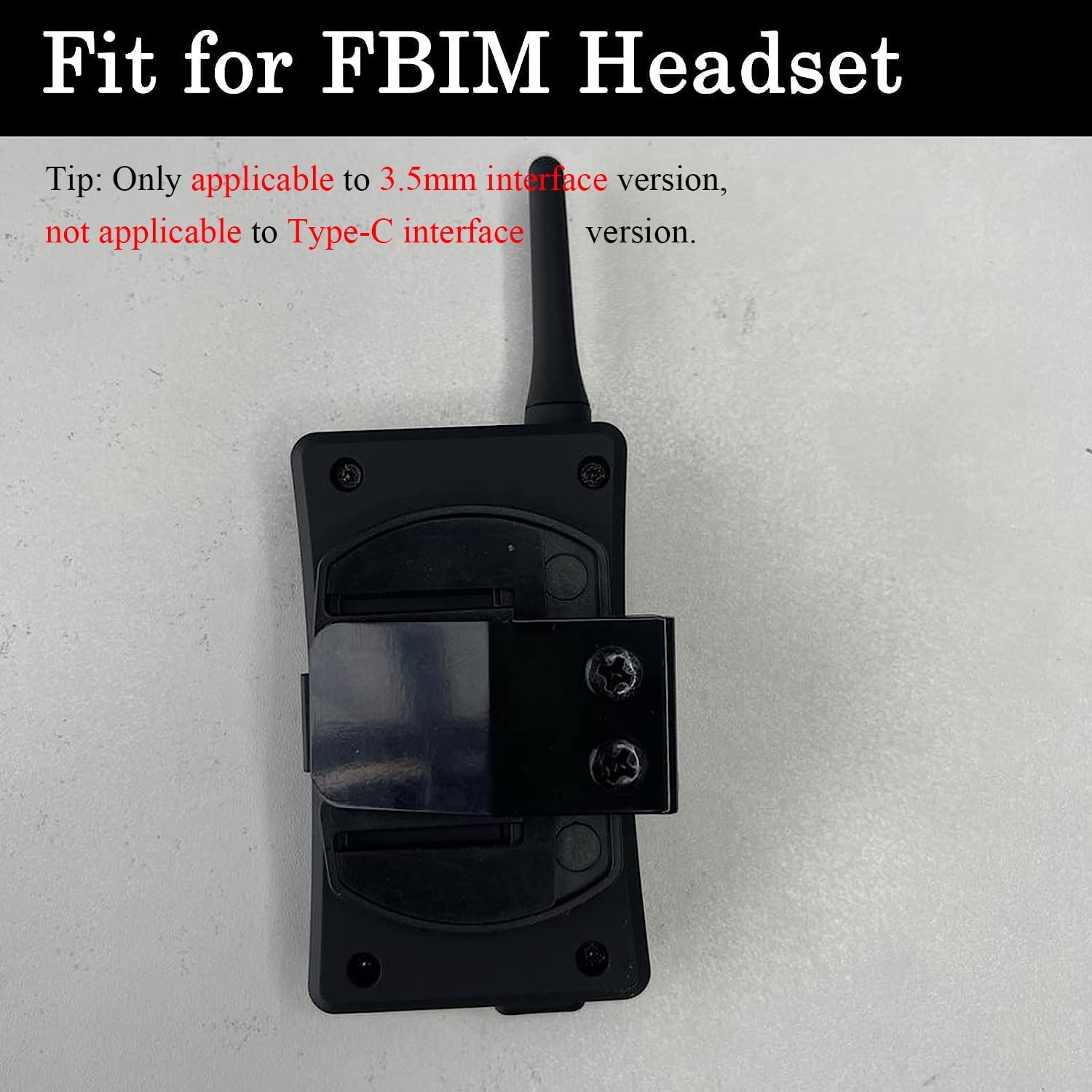 MIMIRACLE Belt Clip for FBIM V6 V4(3.5mm Version), Referee Headset Accessory Motorcycle Helmet Clips Bracket Clip Mount for Helmet Headset -2Pack image 4