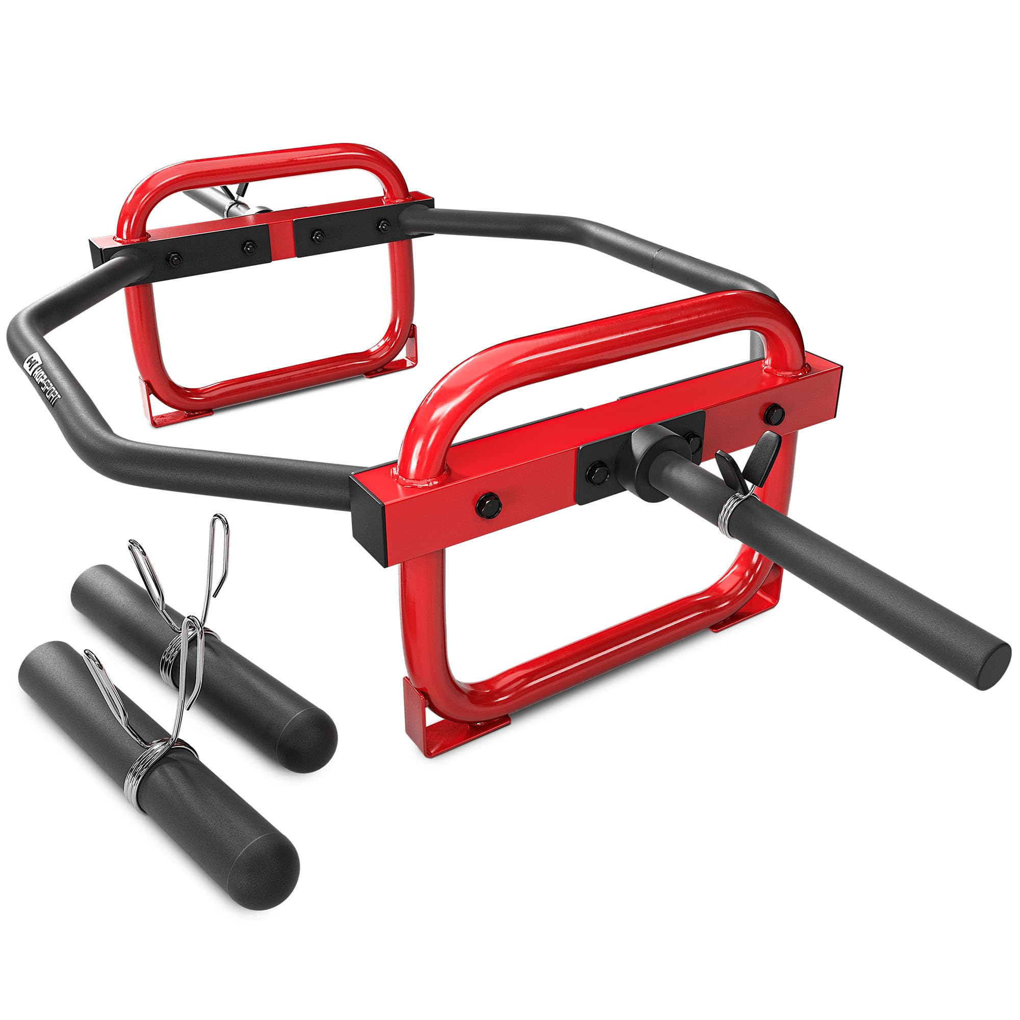 Hop-Sport Trap Bar 50 mm – Olympic Hex Bar for Deadlifts with 2 Spring Collars, Knurled Handles and 250 kg Load Capacity