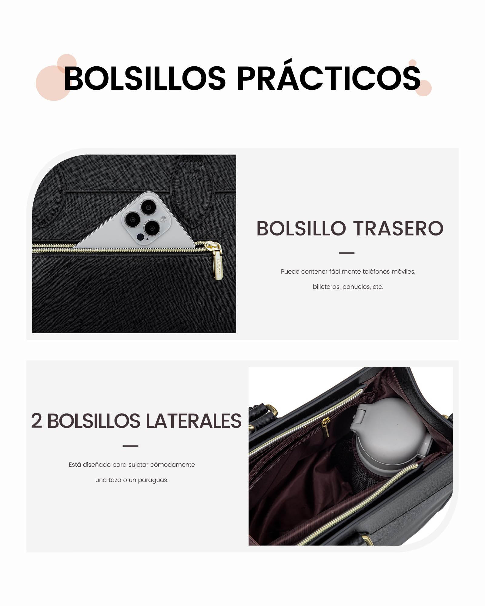 LOVEVOOK Bolso para Portátil de Mujer 15,6 Pulgadas, Bolso de Trabajo Grande Impermeable para Profesoras, Universidad y Oficina