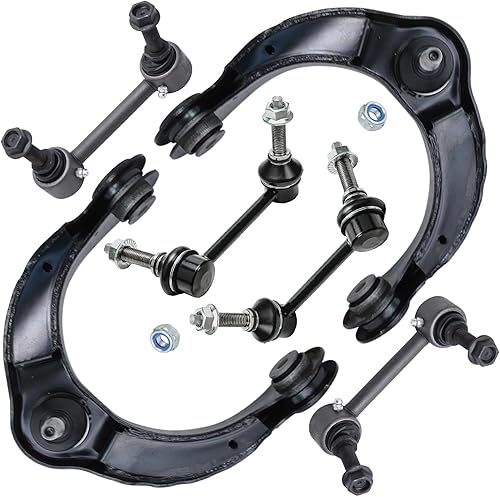 Miniatura 239 de Detroit Axle - Kit de brazos de control AWD para cargador Chrysler 300 Dodge Challenger Magnum, 2 brazos de control superiores delanteros con rótula