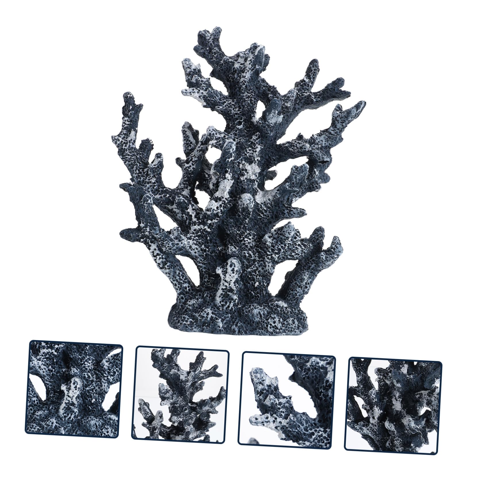TOPBATHY Adorno de Coral Artificial para Acuario y Pecera, Resina Azul
