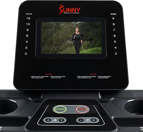 Miniatura 27 de Sunny Health & Fitness Smart Heavy-Duty Auto Incline Treadmill with 20" Running Deck and Free SunnyFit App Connection