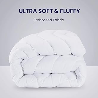 SLEEP ZONE Premium Mattress Pad Cover Cooling Overfilled Fluffy Soft Topper Design Upto 50cm Deep Pocket with Athletic Grade Elastic Skirt, White, King