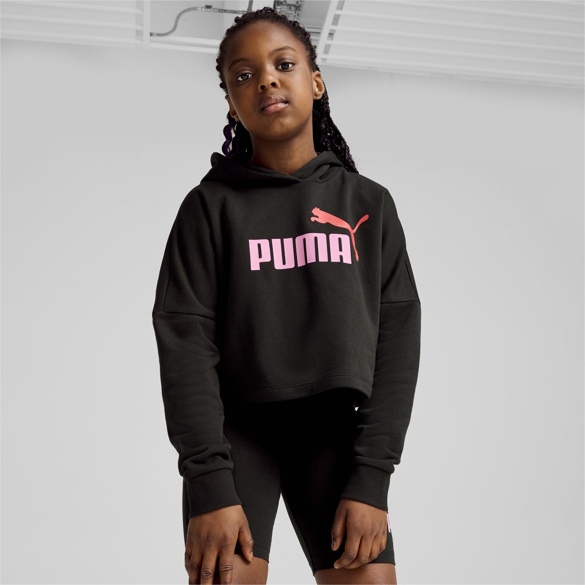 PUMA Pot Dziewczynki Bluza Z Kapturem Z Logo Ess G