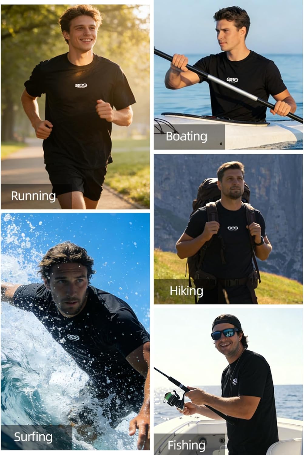 Men's Loose Fit Rash Guard Shirt UPF 50+ SPF Sun Protection Swim Shirt Fishing Hiking Athletic Swim Tee for Men