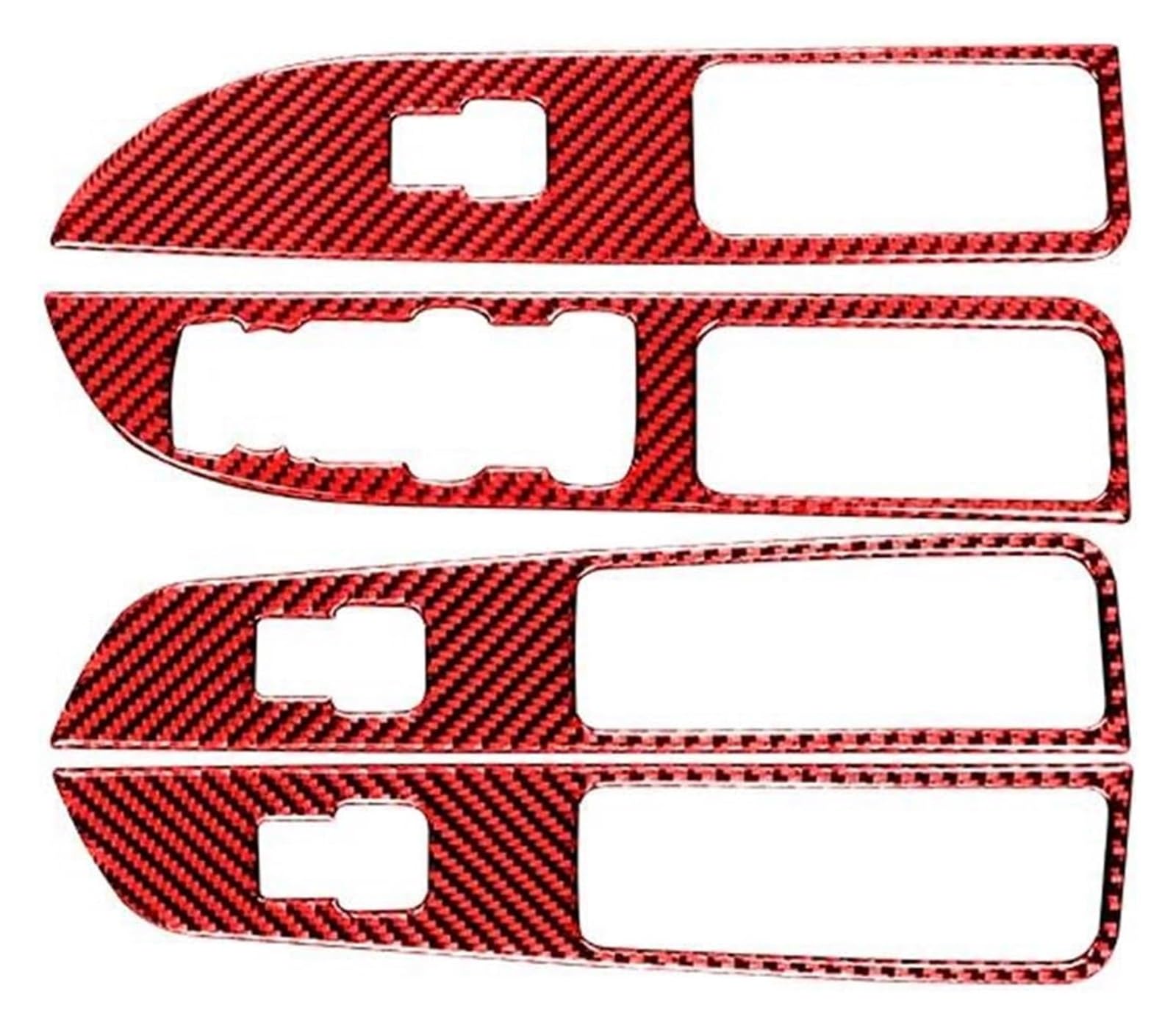 Decoration Interior Trim for Explorer 2013-2019 Window Lift Control Panel Decoration Cover Sticker Decal(Red,LHD)