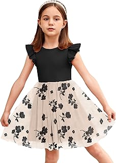 Toddler Tutu Dress Little Girls Fluffy Summer Dresses Casual Party Tulle Sundress for Kids 2-6Y - Buy now