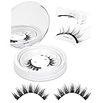 Natural Look Magnetic Eyelashes Kit - Reusable Double Sided Magnetic Lashes With Applicator and Mirror, Easy To Wear And Remove, No Glue Needed Strip Lashes, Black Faux Cils by EMEDA (Manga Look)