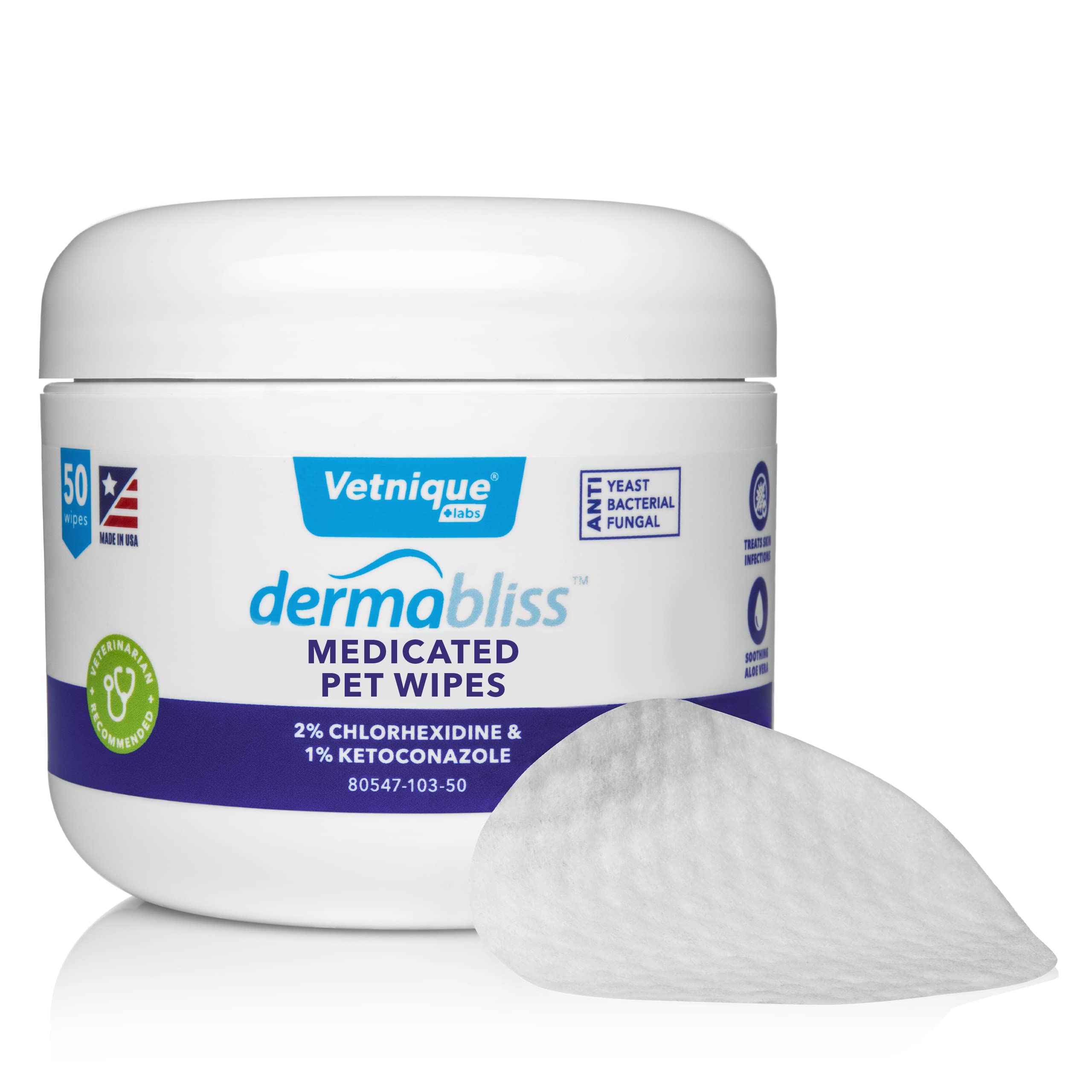 Buy VETNIQUE LABS Dermabliss AntiItch and Medicated Dog Shampoo, Wipes