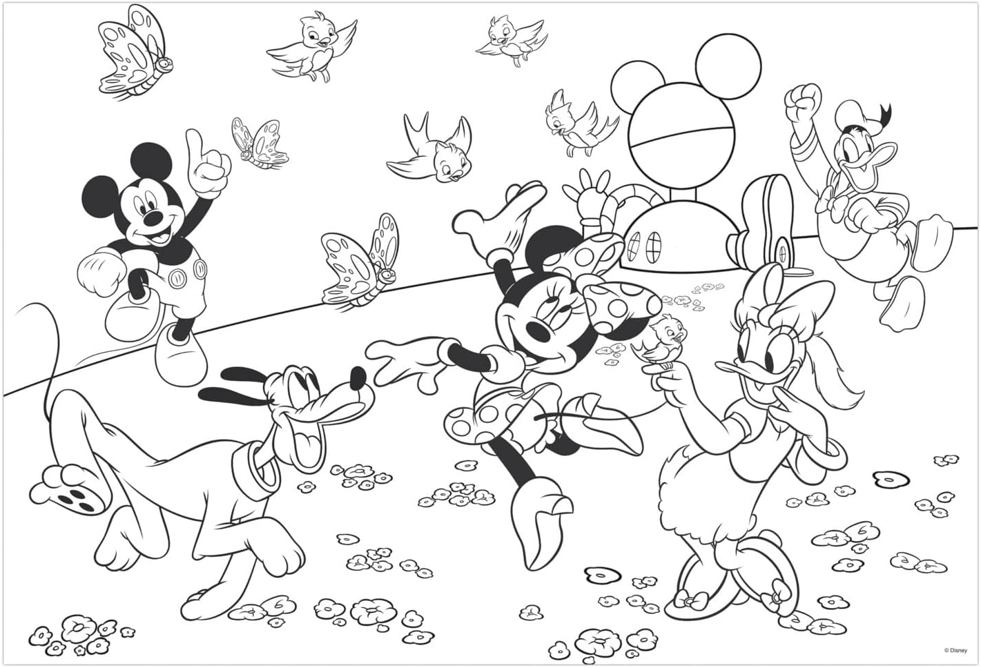 Disney 47895 Puzzle Df Plus Mickey, Size-50 x 35 cm. with 60 Pieces, Mouse, Multi Colour, One