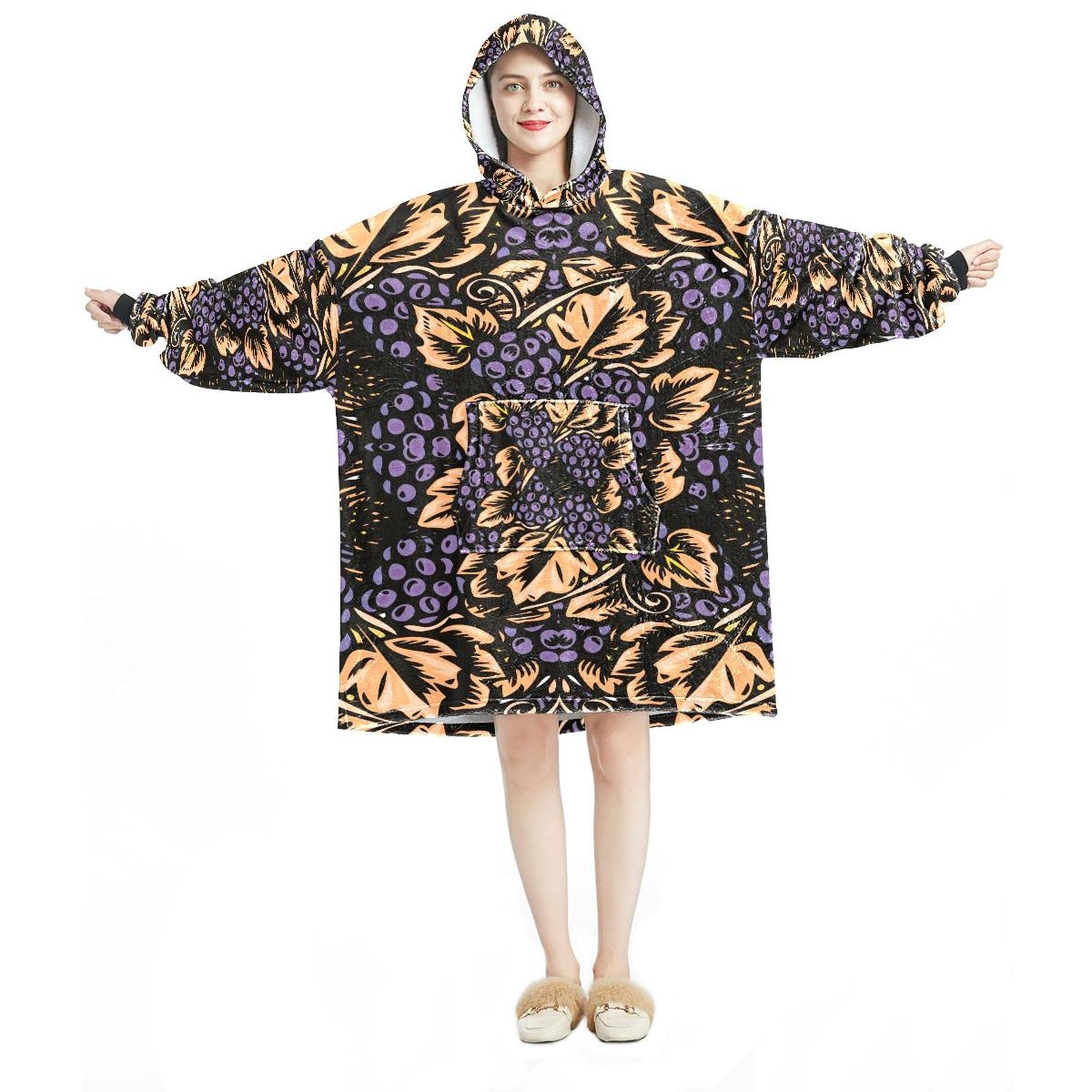 Sweat à capuche surdimensionné en flanelle pour ne plus jamais avoir froid en hiver chez soi