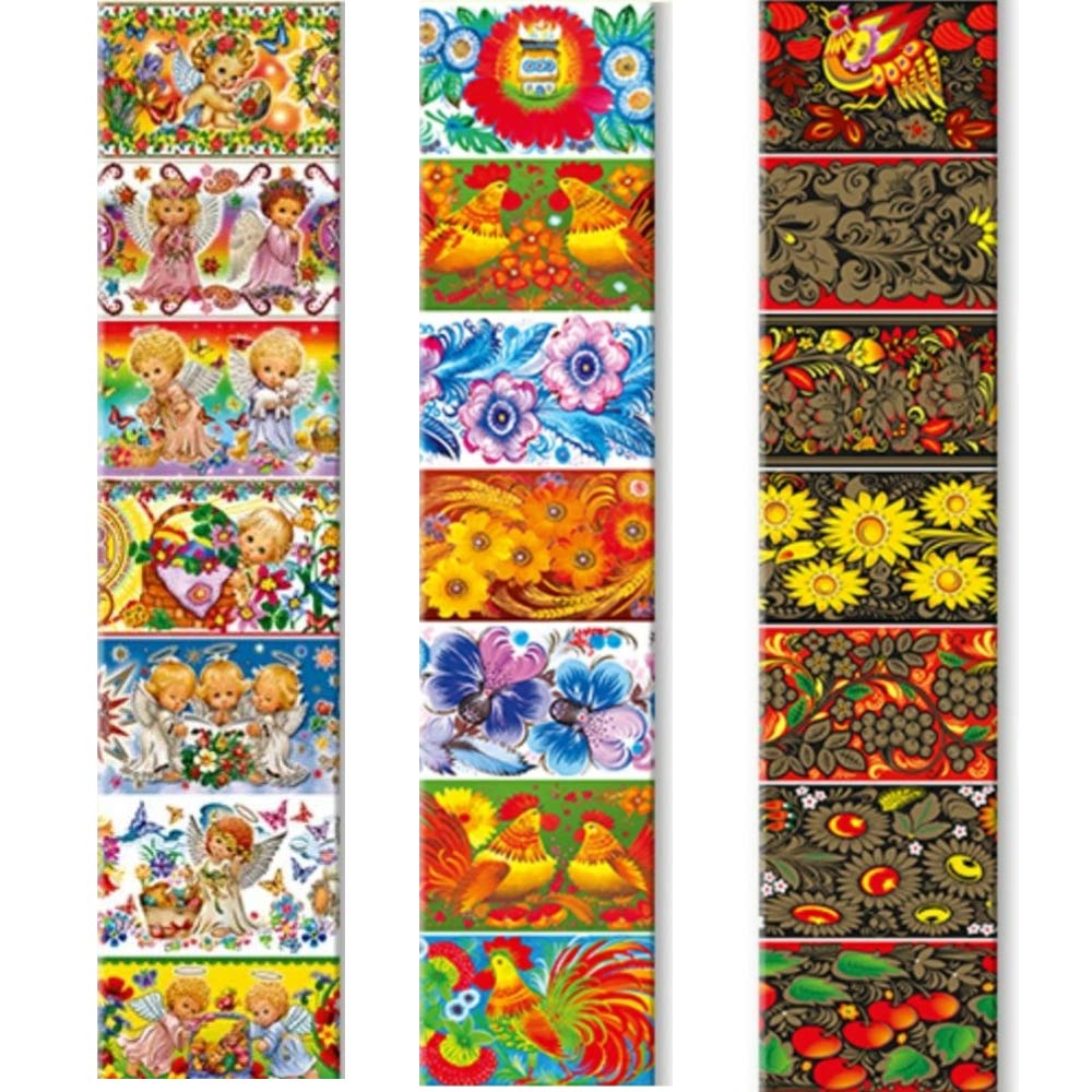 Lot of 3 Russian Easter Egg Wraps - Ukrainian Easter Eggs - Easter Egg Wrappers - Easter Egg Shrink Wrappers Egg Wrap - Easter Egg Sleeves - Pysanky Egg Decorations - Orthodox Easter Egg Arounds