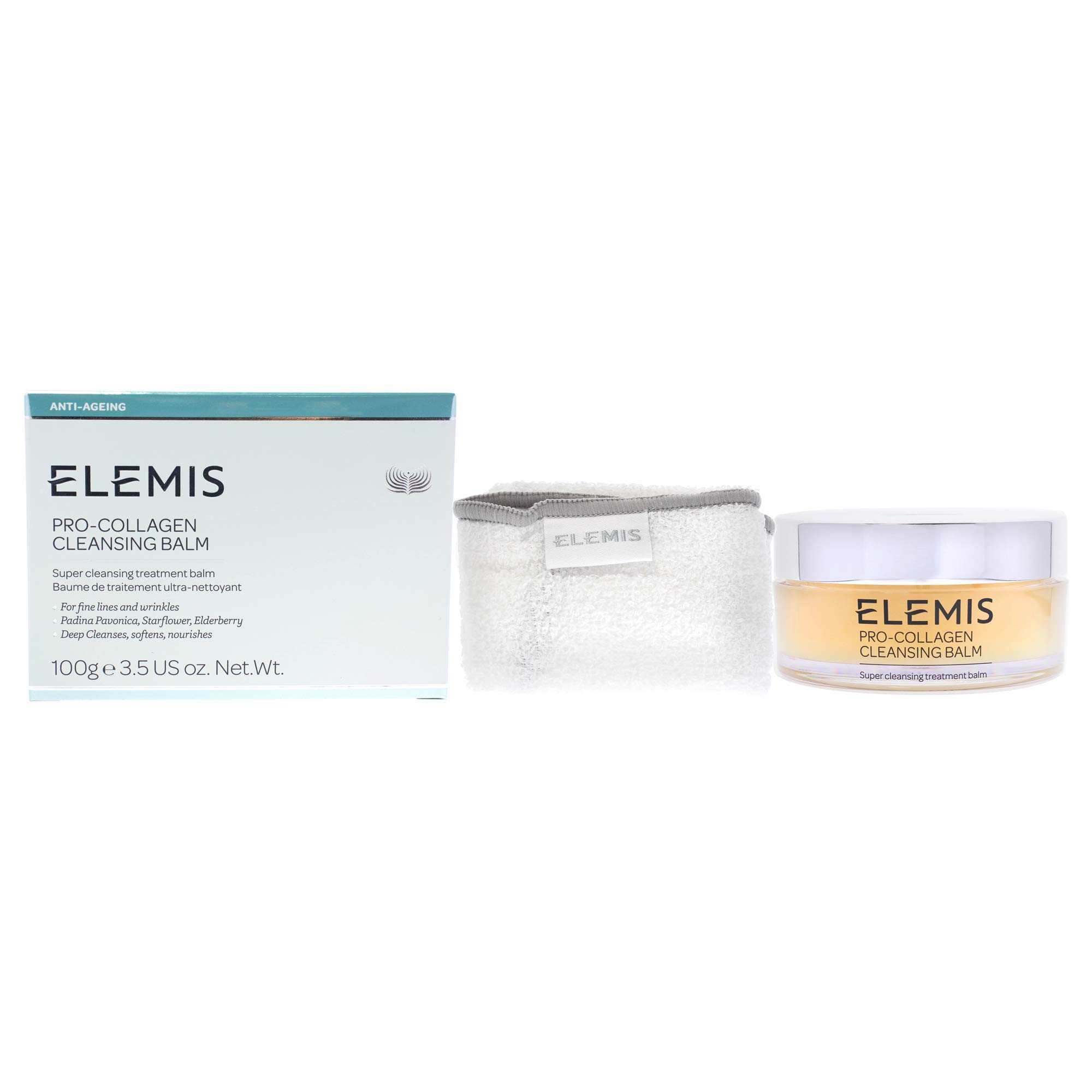 Elemis Pro-Collagen Cleansing Balm, 3-in-1 Deep Cleansing Milk to Nourish & Renew, Facial Cleanser Infused with Rose & 9 E...