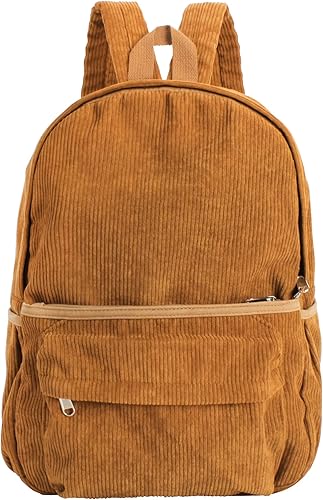 Miniatura 7 de Lobagve Mochila escolar de pana, mochila grande para universidad, mochila para computadora portátil, mochila de viaje para niña y niño, 7490