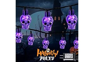 70 LED Skull String Lights for a Spooktacular Halloween Room Decor
