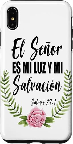 Miniatura 22 de iPhone X/XS El Señor Es Mi Luz Española Biblia Cristiana Biblia Cristiana Caso