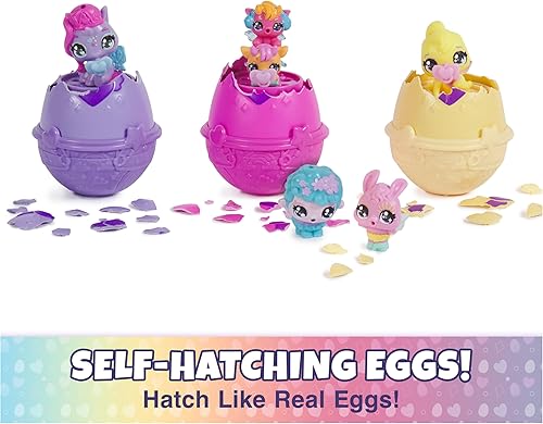 Miniatura 2 de Hatchimals Alive, cesta de primavera con 6 mini figuras, 3 huevos autoeclosionados, regalo divertido y juguete de Pascua, juguetes para niños para