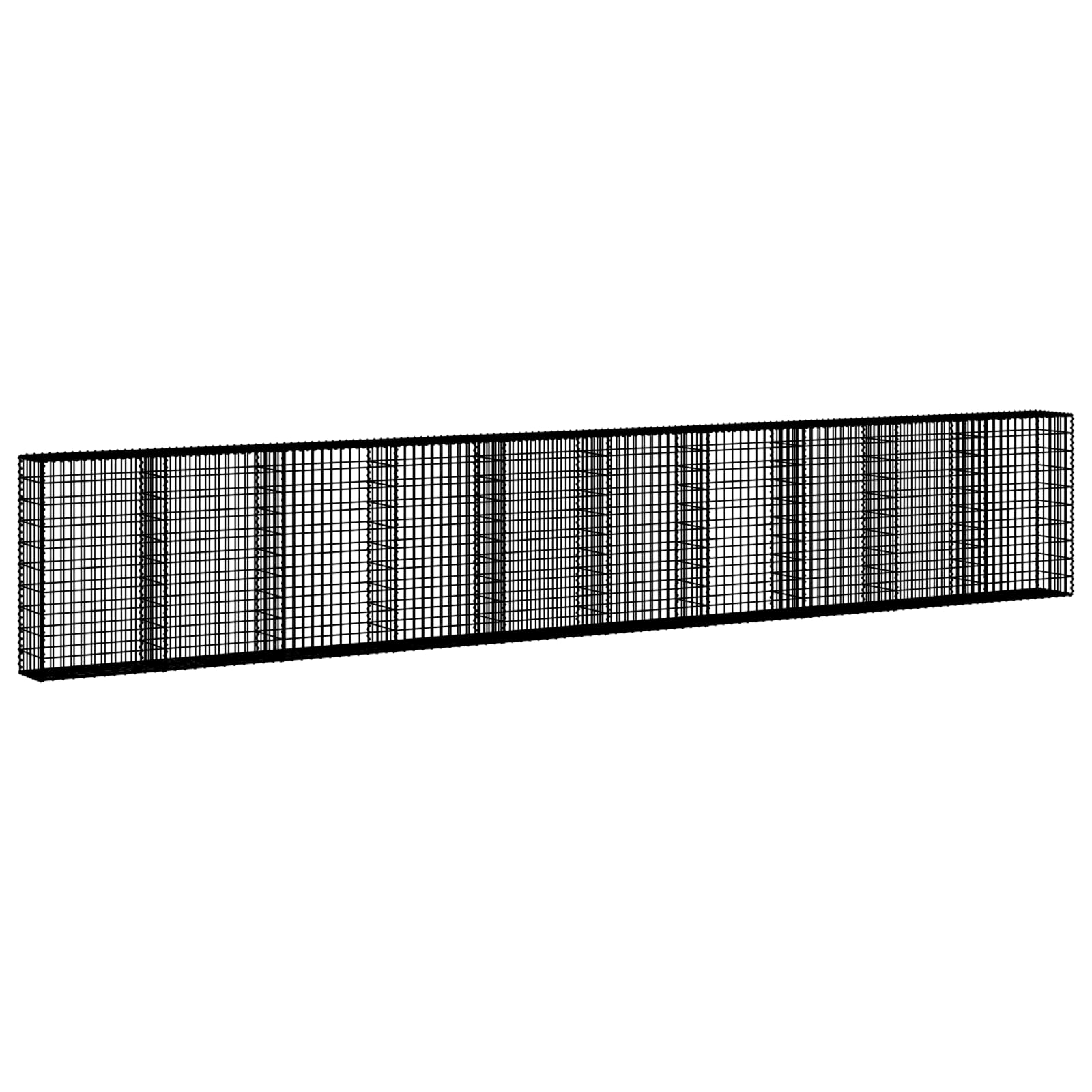 vidaXL Gabionen Wand mit Deckel 600x30x100cm Steingabionen Gabione Steinkorb