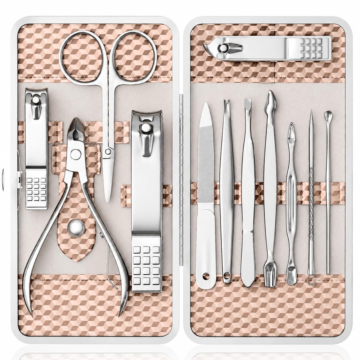 ZIZZON Professional Nail Care kit Manicure Grooming Set with