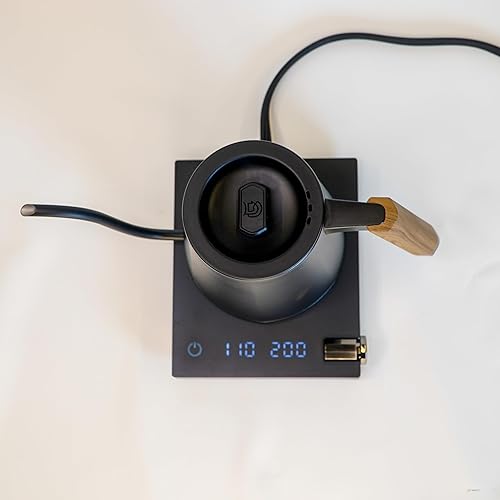 Miniatura 5 de Turin - Hervidor eléctrico de cuello de cisne de acero inoxidable de 20.3 fl oz con control preciso de temperatura, calentamiento rápido y mango