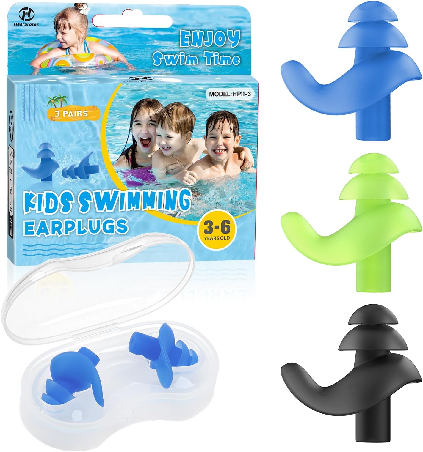 Afflatus Tappi orecchie dormire bambini - Tappi per bambini (età 10+) e canali uditivi più piccolo - Per dormire antirumore concerti - Materiale comodo e riutilizzabile (Taglia S, Paia *2