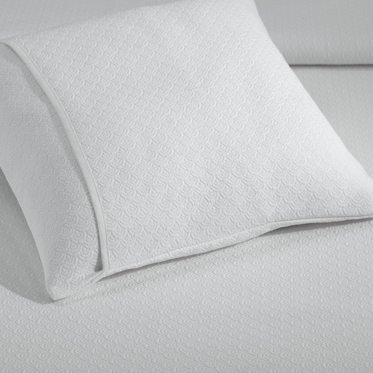 DHESTIA HOME Colcha Piqué Aitana Blanca Calidad Hotel Tejido Polialgodón Color Blanco Talla 280x270 cm