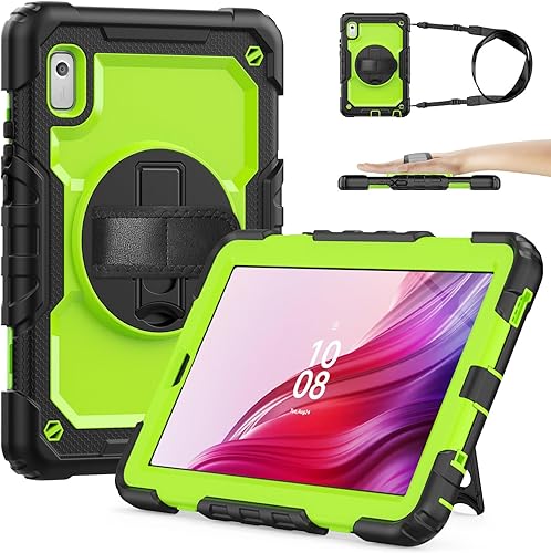 SIBEITU Funda compatible con Lenovo Tab M9 TB-310FU 2023 con protector de pantalla para bolígrafo, funda de protección de tres capas a prueba de