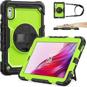 SIBEITU Case Compatible with Lenovo Tab M9 TB-310FU 2023 with Screen Protector Pen Holder, 9.0 Inch Three Layer Drop-Proof Protection Case with 360°Rotating Stand &Strap for Lenovo Tab M9