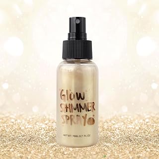 Body Glitter Spray for Hair, Face and Clothes – Long-Lasting Glitter Hairspray for Women and Kids, Shimmer Makeup Mist for Parties, Festivals, Halloween and Cosplay – 2.7 Fl Oz (Rose Gold)