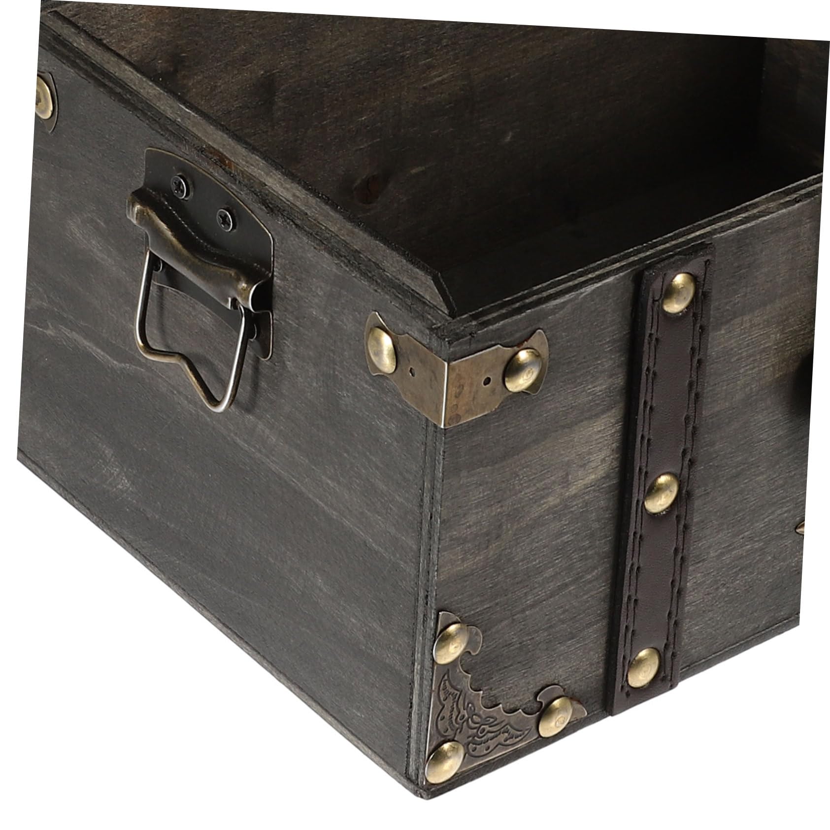 Große Dekorative Holzschatztruhe mit Metallverschluss und Deckel Vielseitige Piratenschatzkiste für Schmuck Dokumente und Spielzeugaufbewahrung
