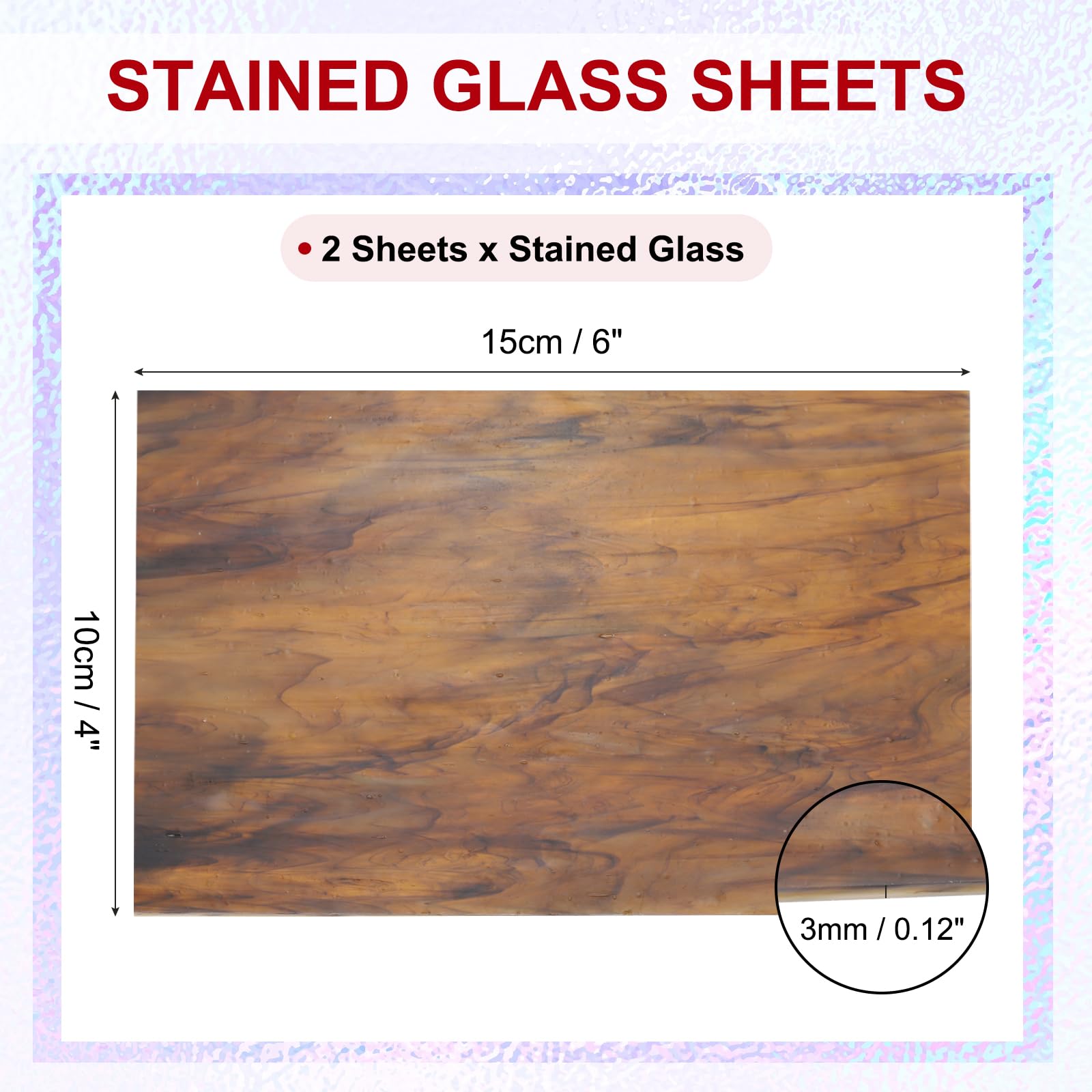 PATIKIL 4 x 6 Inch Transparent Stained Glass Sheets - Image 2