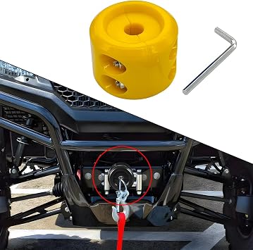 Bittwee ウインチケーブルストッパー ラバーフックセーバー ATV UTV用、イエロー