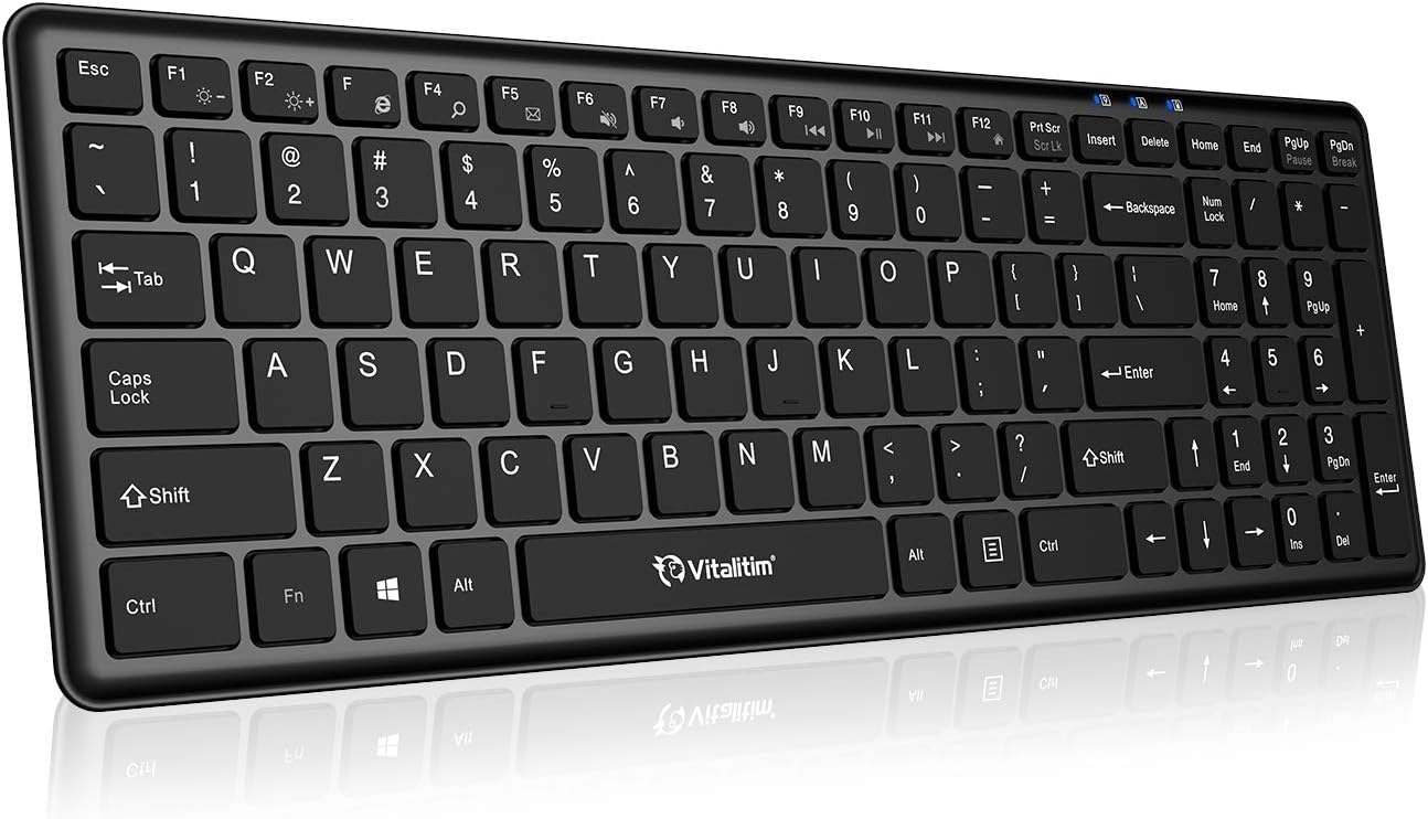 One-Day Sale: Up to 80% Off Vitalitim Rechargeable Wireless Keyboard,Thin Ultra Slim Portable Laptop Keyboard with 2.4GHz Wireless Connection and Numeric Keypad Support Laptop Desktop PC Computer Black Lowest Price Vitalitim Rechargeable Wireless Keyboard,Thin Ultra Slim Portable Laptop Keyboard with 2.4GHz Wireless Connection and Numeric Keypad Support Laptop Desktop PC Computer Black