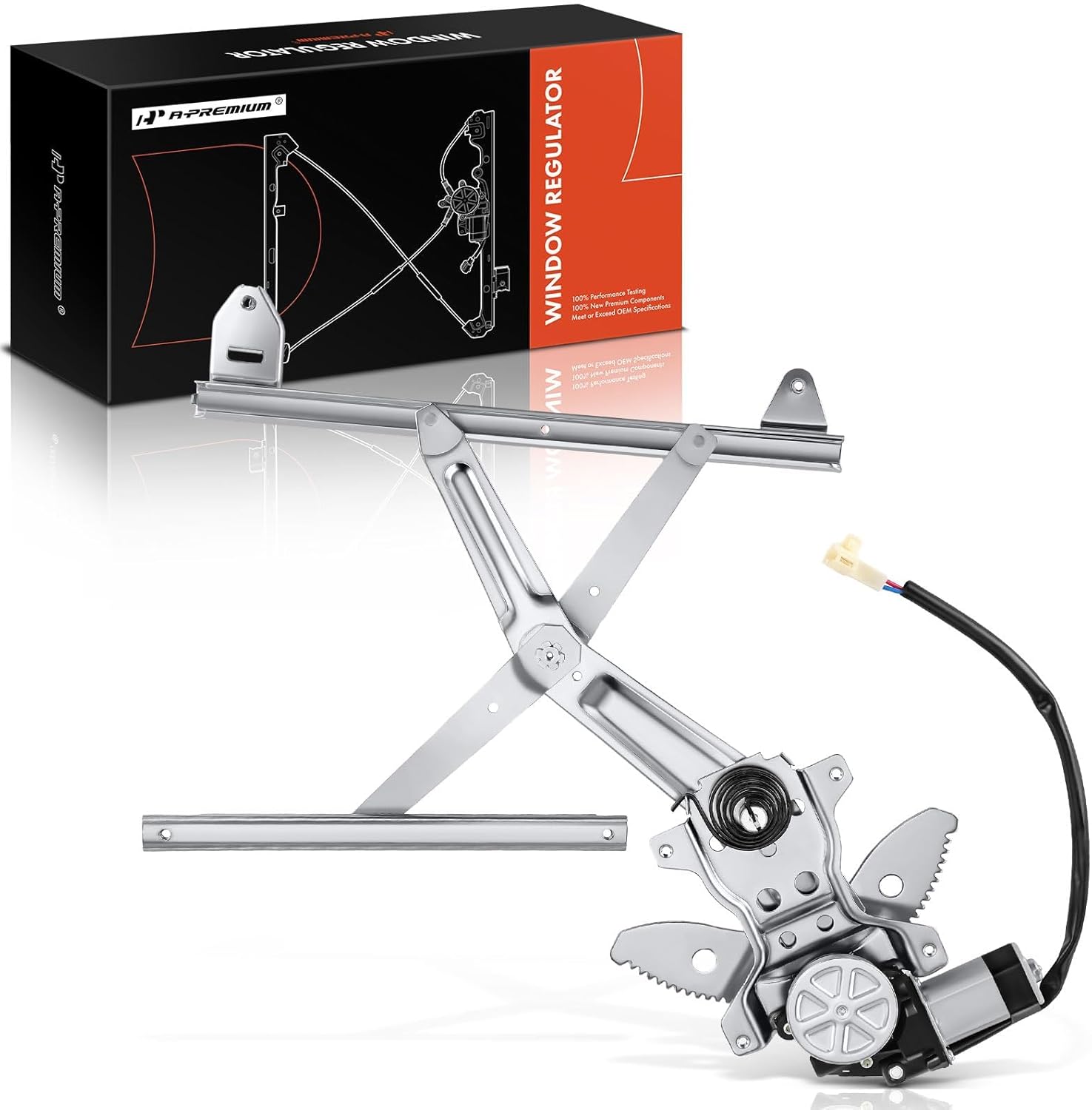 A-Premium Front Left Power Window Regulator with 2-Pin Motor Compatible with Toyota Camry 1997-2001 Sedan Front Left Driver Side Front Driver Side(LH)