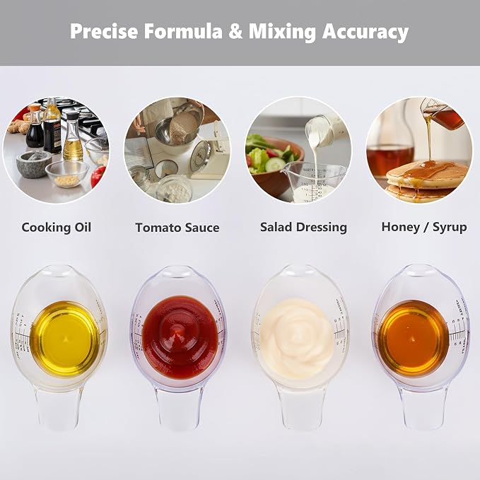 Pack de 4 Vasos Medidores Pequeños de Plástico 2oz miniatura 3