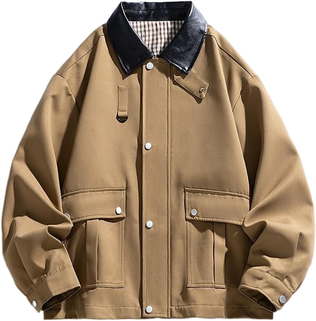Mens Varsity Jacket, Winter Bomber Jackets Streetwear Coats With Faux Leather Collar Unisex, L-4XL