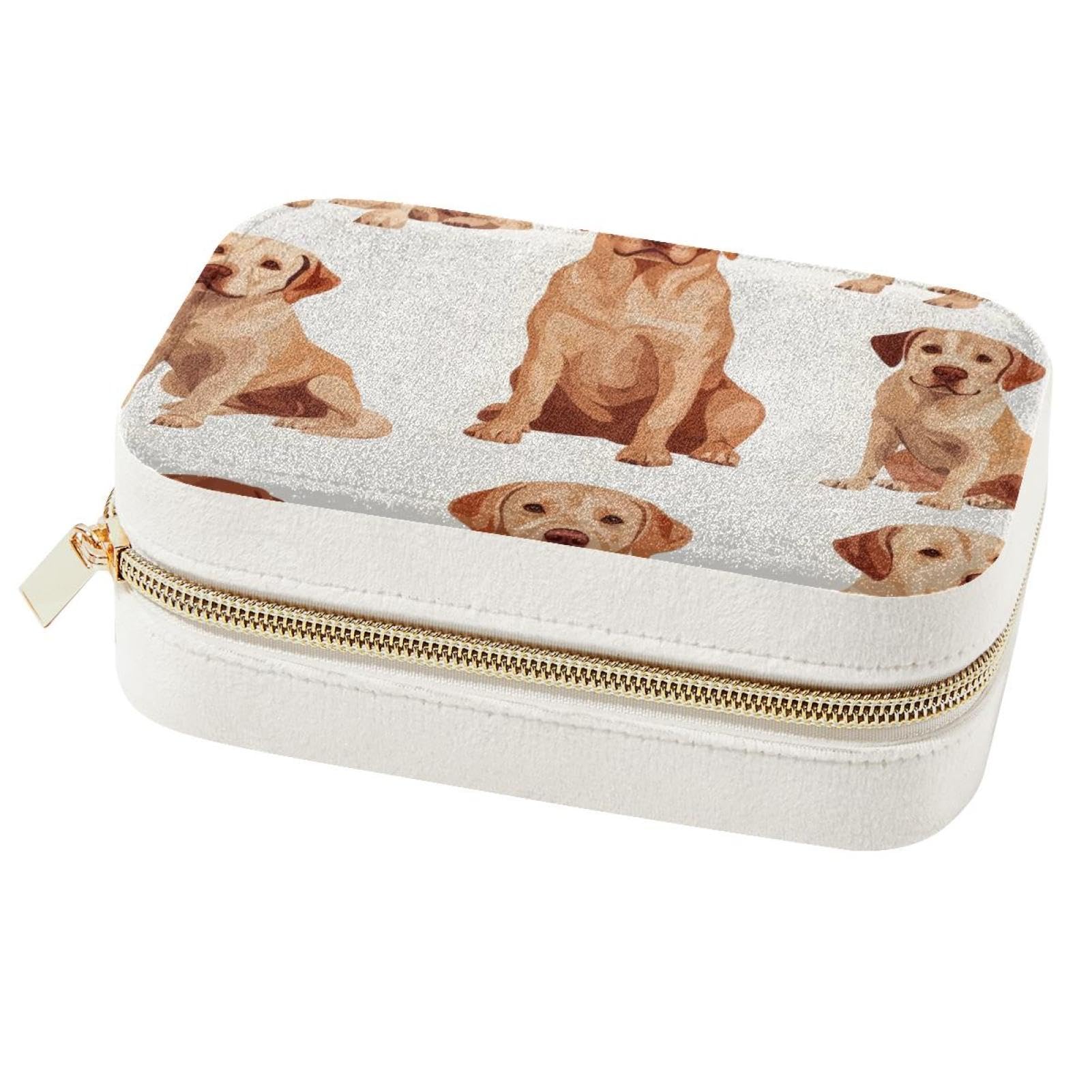 Golden Retriever boîte à bijoux de voyage pour bagues et colliers